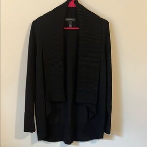 Black Open Front Cardigan Sweater INC
